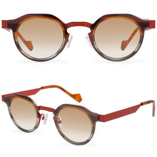 Special Multicolor Oval Sunglasses Striped Glasses Neutral Sunglasses Hip Hop Niche Street Style Sun Glasses - eyeshions