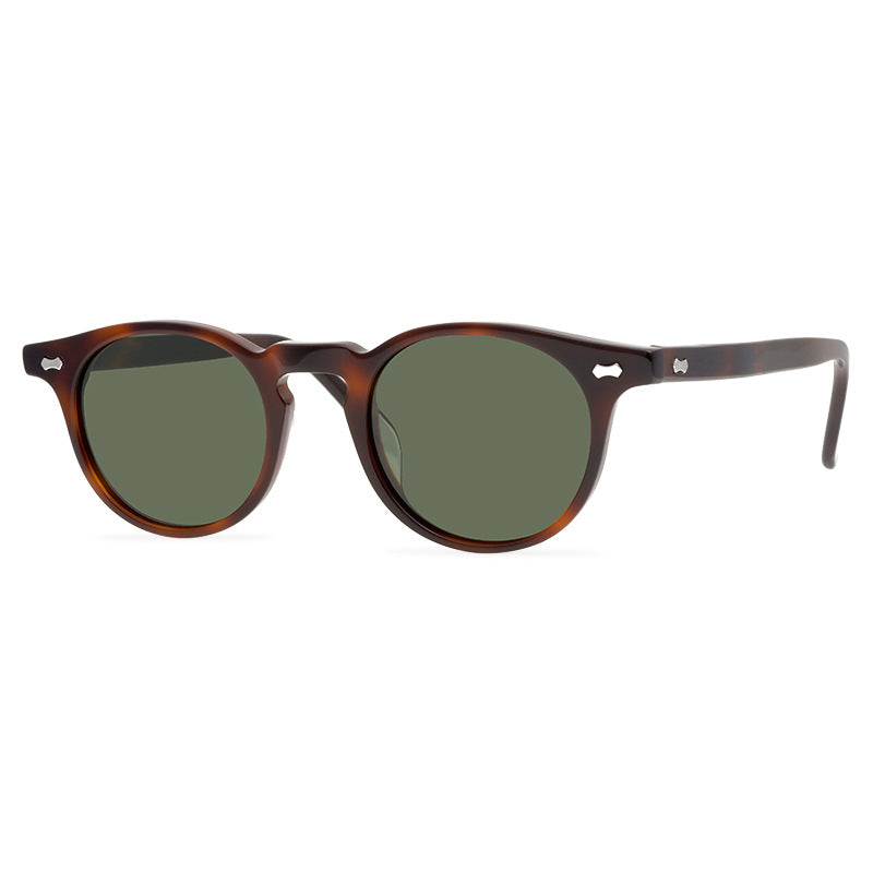 Fashion New Rivets Sunglasses Retro Stylish Polarized UV400 Sunglasses Internet Influencer Street Snap Round Frame Sun Glasses - eyeshions