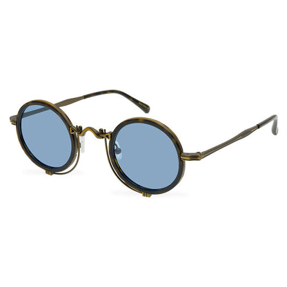 New Men'S Round Retro Polarized Sunglasses Artistic Republic Of China Style Glasses Women'S Full Rim Frame Sunglasses Fashion - eyeshions