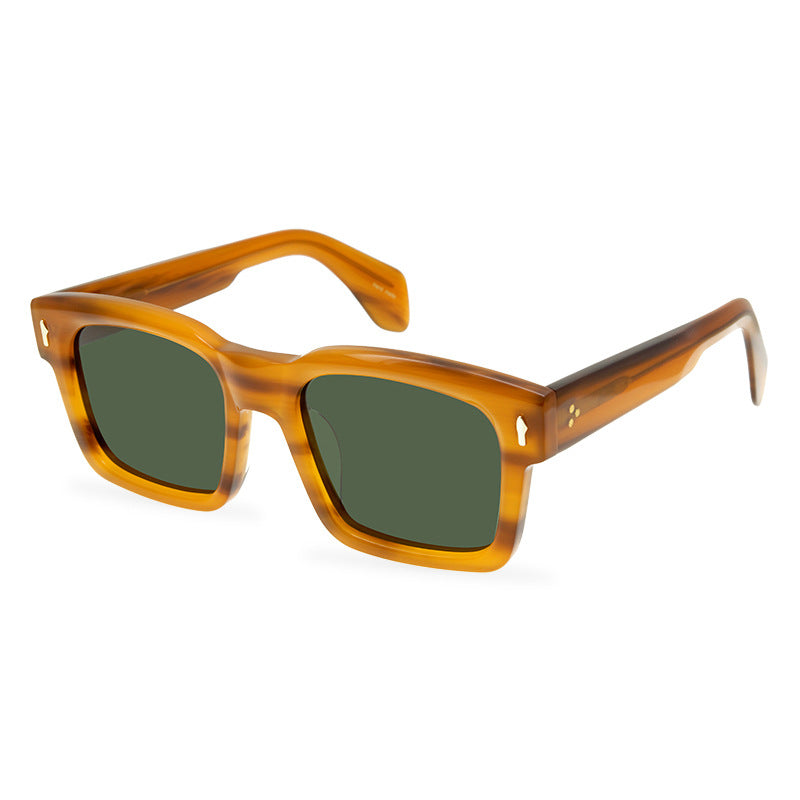 Fashion Brand Sunglasses Men'S Thick Frame Heavy Sense Sunglasses JACQUES MARIE MAGE Sunglasses - eyeshions